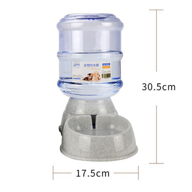 Pet Large Automatic Food & Water Dispenser Cat Bowls & Fountains Pet Clever Gray Water 