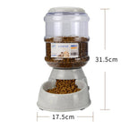 Pet Large Automatic Food & Water Dispenser Cat Bowls & Fountains Pet Clever Gray Food 