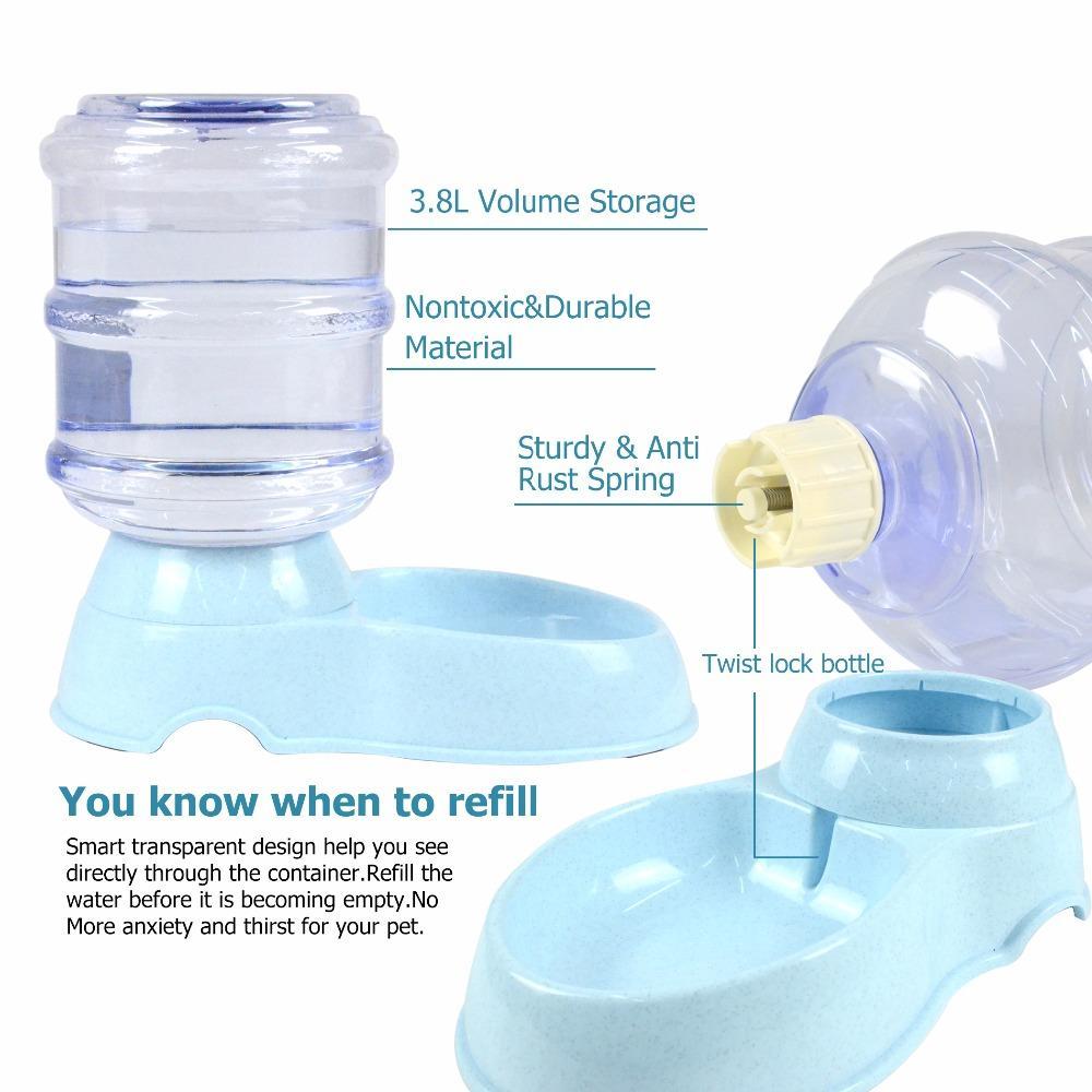 Pet Large Automatic Food & Water Dispenser Cat Bowls & Fountains Pet Clever 
