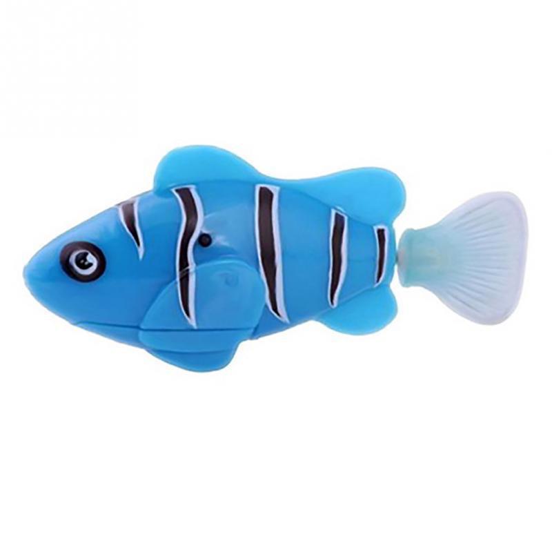Plastic Decorative Robot Fish Toy Activated with Battery Cat Toys Pet Clever 