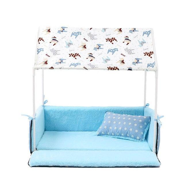 Portable Folding Pet Tent Dog Houses Pet Clever Blue 