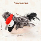 Rechargeable Chirping Flapping Bird (no Flying) with Catnip for Indoor Cats