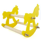 Rocking Horse Design Bird Standing Platform Toy Standing Birds Pet Clever 