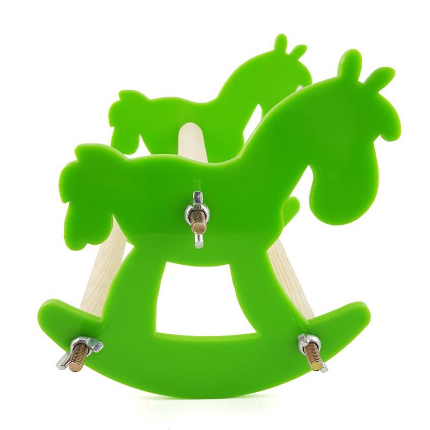 Rocking Horse Design Bird Standing Platform Toy Standing Birds Pet Clever 