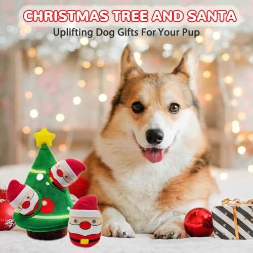Santa Claus Snowman Dog Toys Hide and Seek Puzzle