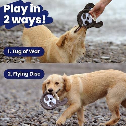 Sleepy Sloth  Indestructible Dog Toys Squeaky Dog Toys