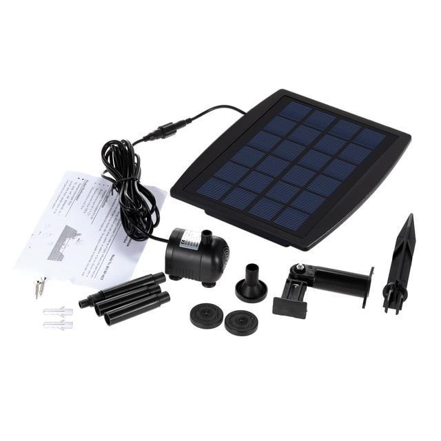 Solar Power Panel Landscape Fountain Water Pump Fountain Pump Pet Clever 