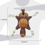 Sturdy Squirrel Interactive Pet Toy Rope Knots Puppy Chew Teething Toys