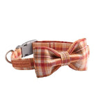 The Orange Plaid™ Fashion Pet Set of Collar & Leash Artist Collars & Harnesses Pet Clever collar with bowtie XXS 