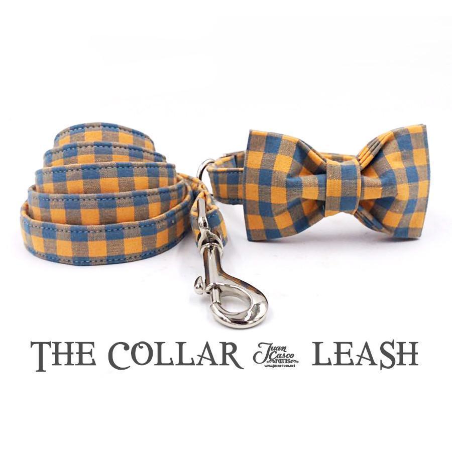 The Orange Plaid™ Fashion Pet Set of Collar & Leash Artist Collars & Harnesses Pet Clever 