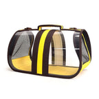 Transparent Portable Pet Carrier Cat Carriers Pet Clever Yellow XS 