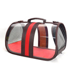 Transparent Portable Pet Carrier Cat Carriers Pet Clever Red XS 