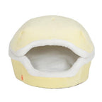 Warm Hamburger Cat Bed House Cat Beds & Baskets Pet Clever light yellow S 