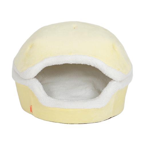 Warm Hamburger Cat Bed House Cat Beds & Baskets Pet Clever light yellow S 